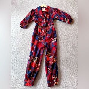 FARM RIO Animals tapestry canvas jumpsuit